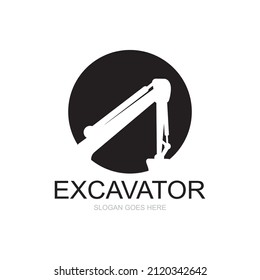 Excavator logo free vector design