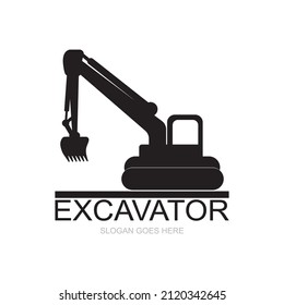 Excavator logo free vector design