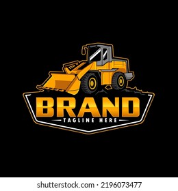 excavator logo for heavy transportation, building company