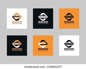 excavator logo icon vector isolated for transport and construction company. 