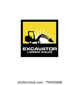 excavator logo illlustration eps 10 eps 8