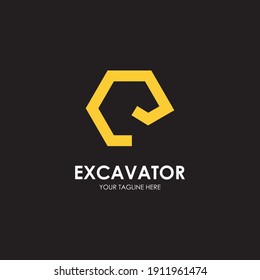 Excavator logo illustration vector design