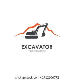 Excavator logo illustration vector design
