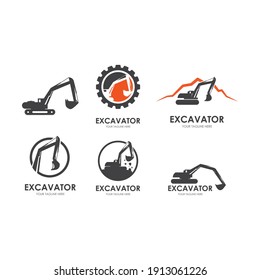 Excavator logo illustration vector design