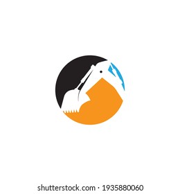 Excavator logo illustration vector design
