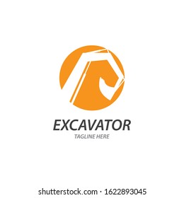 Excavator logo illustration vector template