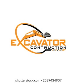 excavator logo reliable partner in earthworks and construction	