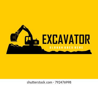 Excavator Logo Template Vector