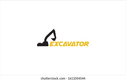 Excavator logo template vector. Heavy equipment logo vector for construction company.