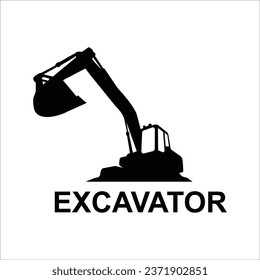 Excavator logo template vector. Heavy equipment logo vector Creative excavator illustration for logo template.