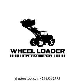 Excavator logo template vector. Heavy equipment logo vector for construction