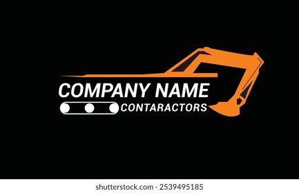 Logotipo de excavadora Vector de Plantilla Vector de logotipo de equipo pesado para empresa de construcción.