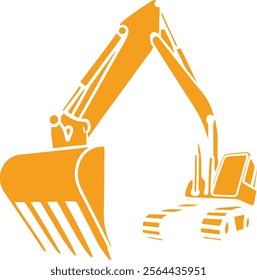 Excavator logo template vector. Heavy equipment logo vector for construction company. excavator icon   vector illustration. isolated