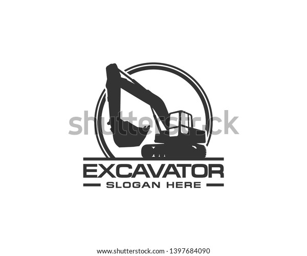 Excavator Logo Template Vector Heavy Equipment Stock Vector (Royalty ...