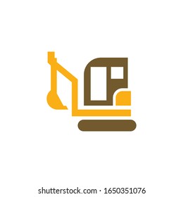 Diseño de icono vectorial de plantilla de logotipo de excavación
