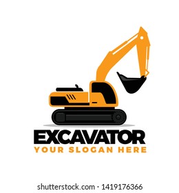 Excavator logo template vector illustration