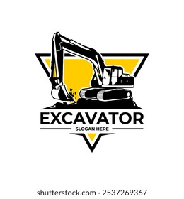excavator logo template vector illustration