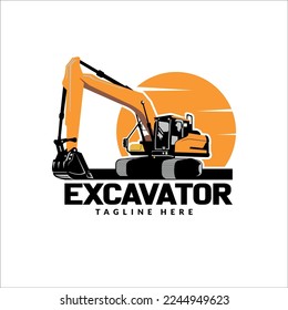 Excavator logo template vector. This logo is perfect for engineering, planning, real estate, architectural logo, construction company, and any other related businesses.