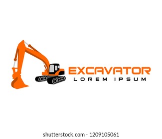 Excavator logo vector