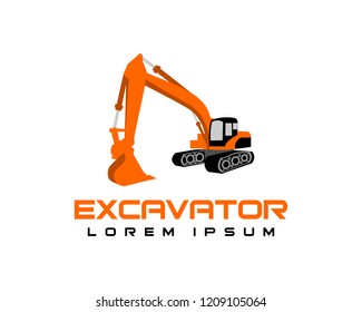 Excavator logo vector