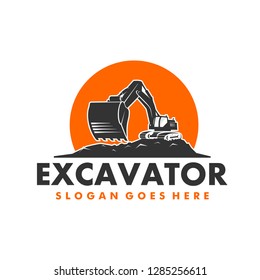Excavator Logo Vector