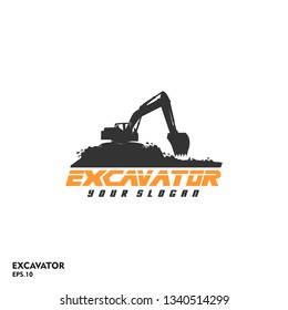 Excavator logo vector