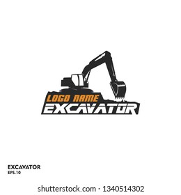 Excavator logo vector