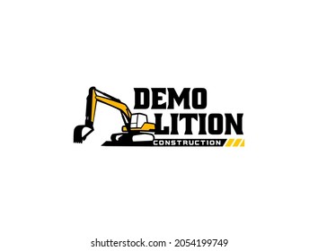 Excavator logo vector for construction company. Heavy equipment template vector illustration for your brand.