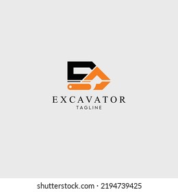 excavator logo vector illustration design