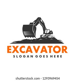 Excavator logo, vector illustration eps 10