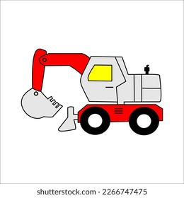 Excavator logo vector simple design