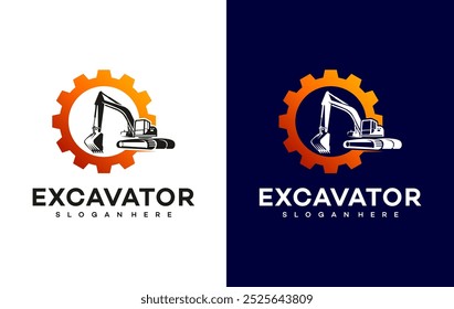 Excavator logo vector template illustration design