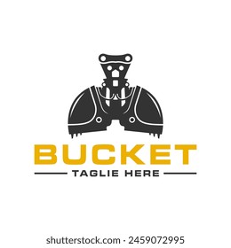 excavator machine bucket logo design