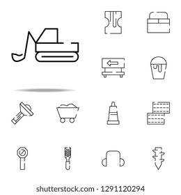 excavator, machine icon. construction icons universal set for web and mobile