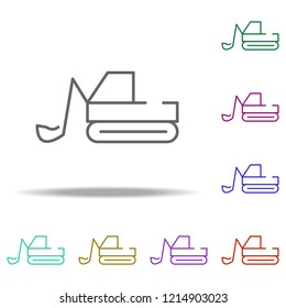 excavator, machine icon. Elements of construction in multi color style icons. Simple icon for websites, web design, mobile app, info graphics