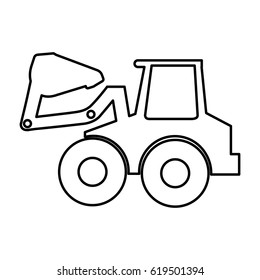 excavator machine isolated icon