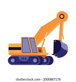 excavator machine mine equipment icon