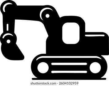 Excavator machinery working on construction, Toy excavator vector 