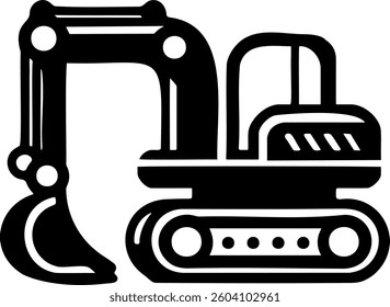 Excavator machinery working on construction, Toy excavator vector 