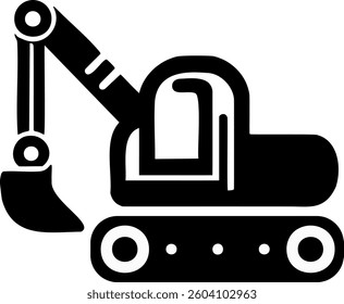 Excavator machinery working on construction, Toy excavator vector 