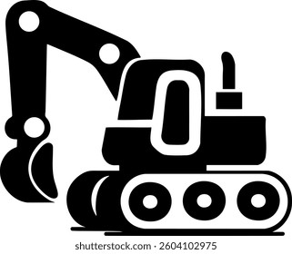 Excavator machinery working on construction, Toy excavator vector 