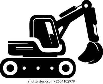 Excavator machinery working on construction, Toy excavator vector 