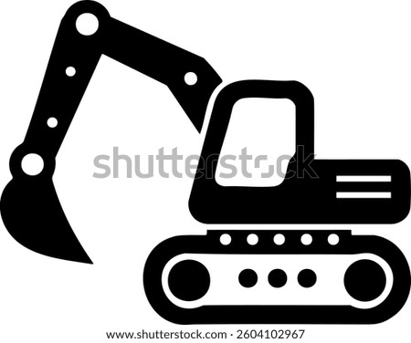 Excavator machinery working on construction, Toy excavator vector 