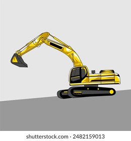 excavator, mining heavy equipment construction vehicle