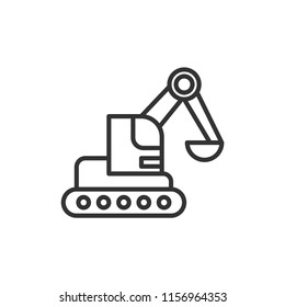 Excavator Modern Simple Outline Vector Icon