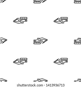 Excavator pattern seamless template vector. Heavy equipment pattern seamless vector for construction company. Creative excavator illustration for pattern seamless template.