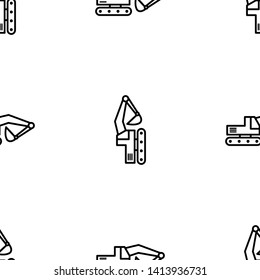 Excavator pattern seamless template vector. Heavy equipment pattern seamless vector for construction company. Creative excavator illustration for pattern seamless template.