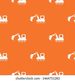 Excavator pattern vector orange for any web design best