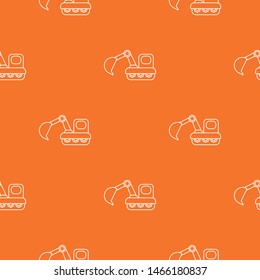 Excavator pattern vector orange for any web design best