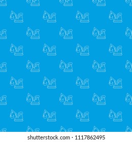 Excavator pattern vector seamless blue repeat for any use